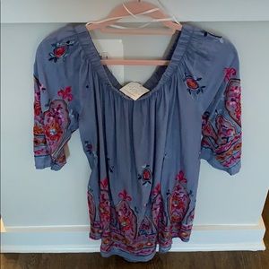 New w tags embroidered tunic, local boutique